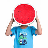 WATINC 10inch Jumbo Squeeze Toy, Large Watermelon Squeeze Toy, Birthday Gift for Kids, Giant Simulation Cute Fruit Squeeze Toy for Collection, Decorative Props, Stress Relief, Bonus Cat Squeeze Toy