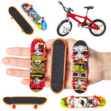 WATINC 33Pcs Mini Finger Skateboards and Finger Bikes, Finger Bicycle Fingerboard Set for Birthday Party Favors for Kids Adults, Creative Fingertip Movement Game with Replacement Wheels and Tools