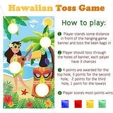 WATINC Hawaiian Toss Game with 4 Bean Bags, Aloha Party Game for Kids and Adults, Hawaiian Banner for Summer Tropical Luau Party Decoration, Outdoor Beach Party Favors Supplies, All Ages Activity