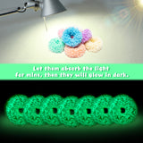 WATINC 14Pcs Glowing Scrunchies in the Dark Fluorescent Hair Scrunchie Luminous Hair Bobbles Soft Strong Elastic Hair Ties Ponytail Holder Party Cute Hair Accessories Ropes Scrunchy for Women Girls