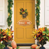 WATINC 21 Pcs Interchange Seasonal Welcome Sign Felt Door Decor Front Porch Hanging Plaque for Fall Halloween Thanksgiving Christmas Winter Valentines Easter St. Patrick's Day