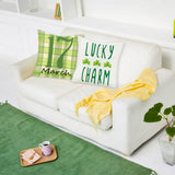 WATINC 4Pcs St. Patrick’s Day Throw Pillow Covers Irish Kisses Pinch Me 17 March  Lucky Checked Decorative Cushion Cases Saint Patty’s Day Party Pillowcases for Farmhouse Sofa Home 18 x 18 In