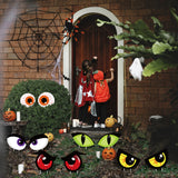 WATINC Set of 10 Halloween Monster Eyes Yard Signs with Stakes Bloodshot Ghost Eyeballs Waterproof Lawn Signs Scary Party Decorations Supplies Photo Props for Outdoor Bushes Garden Grass Patio