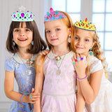 WATINC 43Pcs Princess Dress Up Jewelry Toys Set Rainbow Color Ballet Tutu Skirts Crowns Necklaces Adjustable Jewel Rings Earrings Bracelets Pretend Play Party Accessories for Little Girls Kids