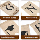 WATINC 3pcs Graduation Burlap Banner, Happy Graduation Banner and Glitter Grad Cap Garland for 2021 Graduation Decorations, Grad Party Favors Supplies, 2021 Graduation Home Decor for Mantle Fireplace