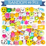 WATINC Random 50Pcs Squeeze Toys Cream Scented Kawaii Simulation Lovely Toys Jumbo Medium Mini Soft Squeeze Toys, Phone Straps, Keychain for Birthday Gifts, Stress Relief Toys for Kids and Adults