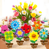 WATINC 32 Packs Spring Flower Craft Kits Make Your Spring DIY Flowers Craft Set Sun Mouth Eyes Stickers Springtime Mother’s Day Flowers Decorations for Kids Boy Girl Home School Fun Activities