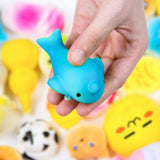 WATINC Random 70Pcs Squeeze Toys, Birthday Gifts for Kids Party Favors, Slow Rising Simulation Bread Squeeze Stress Relief Toys Goodie Bags Egg Filler, Keychain Phone Straps, 1 Jumbo Squeeze Include