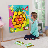 WATINC Pineapple Party Sticker Games, Pin The Fruit Knife On The Pineapple Dart Board Poster for Kids Birthday Party Game, Tropical Summer Party Favors Supplies, Luau Hawaiian Theme Party Decoration