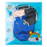 Roll over image to zoom in        WATINC 2021 Graduation Photo Banner Booth Frame, Blue Hanging Backdrop with Cute Cartoon Graduations Gown Cap Boy and Girl Pattern, Grad Party Pose Sign Supplies, Selfie Props for Photography