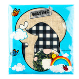 WATINC Home Gnome Garden Flag Sweet Home Burlap Yard Sign Vertical Double Sided Black White Buffalo Check Plaid Wreath Gnome Spring Summer Party Decorations Supplies for Indoor Outdoor 12.6 x 18.1 In