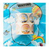 WATINC 1000pcs Gender Reveal Stickers Roll Team He or She Navy Blue and Blush Watercolor Labels 1.5 Inch Floral Round Sticker Voting Games for Baby Shower Birthday Party Decorations Supplies