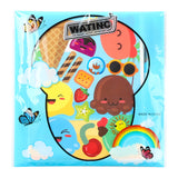 WATINC 36Pcs Make Your Own Stickers Ice Cream Theme Make-a-face Sticker Sheets DIY Mix and Match Decoration with Popsicle Strawberry Lemon for Kids Summer Seaside Party Favors Supplies Birthday Games