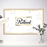 WATINC Retirement Party Jumbo Greeting Card, Writable Theme Party Large Guest Book Farewell Party Decor, Signature Official Congrats Retired Party Supplies Photo Booth Props, Gift for Office Colleague