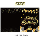 WATINC 13th Birthday Party Jumbo Greeting Card, Black Gold Happy Birthday Creative Guest Book for Official Teenager Celebration Party Decor Props, Signable Farewell Gift for 13 Years Old Boys Girls