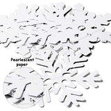 WATINC 14Pcs Snowflake Pearlescent Paper Garland,Winter Wonderland Hanging Décor for Birthday Christmas Holiday Party Supplies,Winter Snowflake ornaments for for baby shower, New Year Party Home Décor